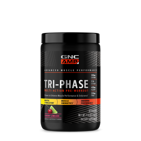 GNC - AMP Tri Phase Multi Action Pre Workout - Front