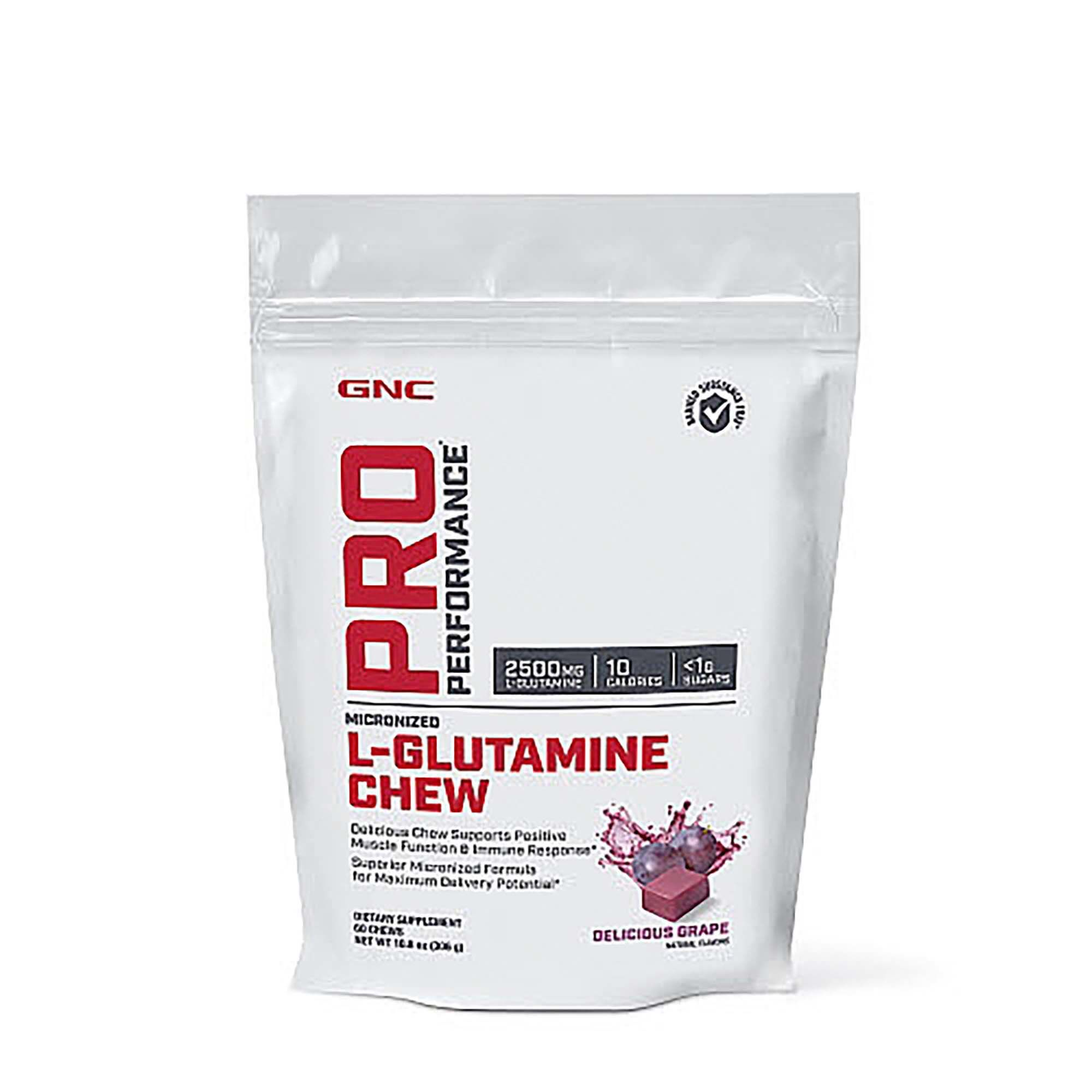 Gnc Pro Performance L Glutamine Chew Informed Choice
